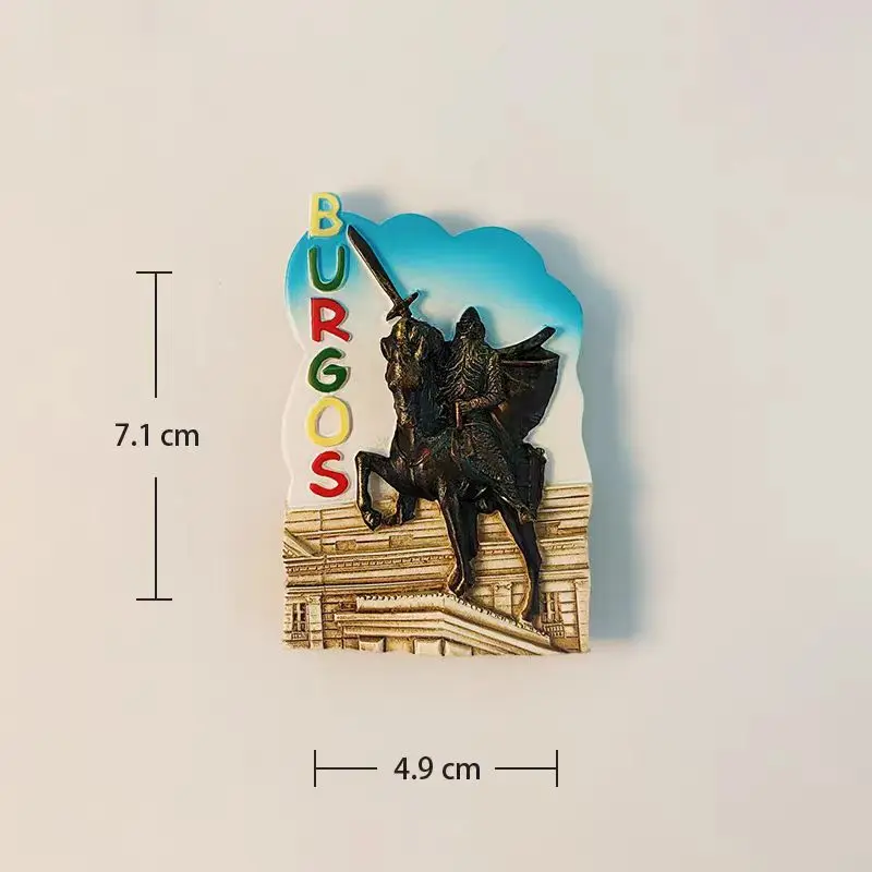 إسبانيا، بورغوس، طعام محاكاة، سجق الدم، السياحة الإبداعية، الهدايا التذكارية، اللوحة المصنوعة يدويًا، ملصقات الثلاجة المغناطيسية #1