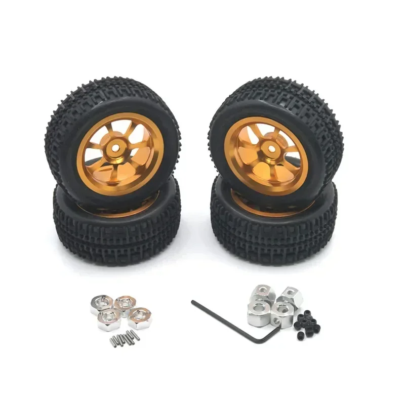 Neumático de rueda de Metal mejorado para coche de Control remoto Wltoys WPL MN LC JJRC HL