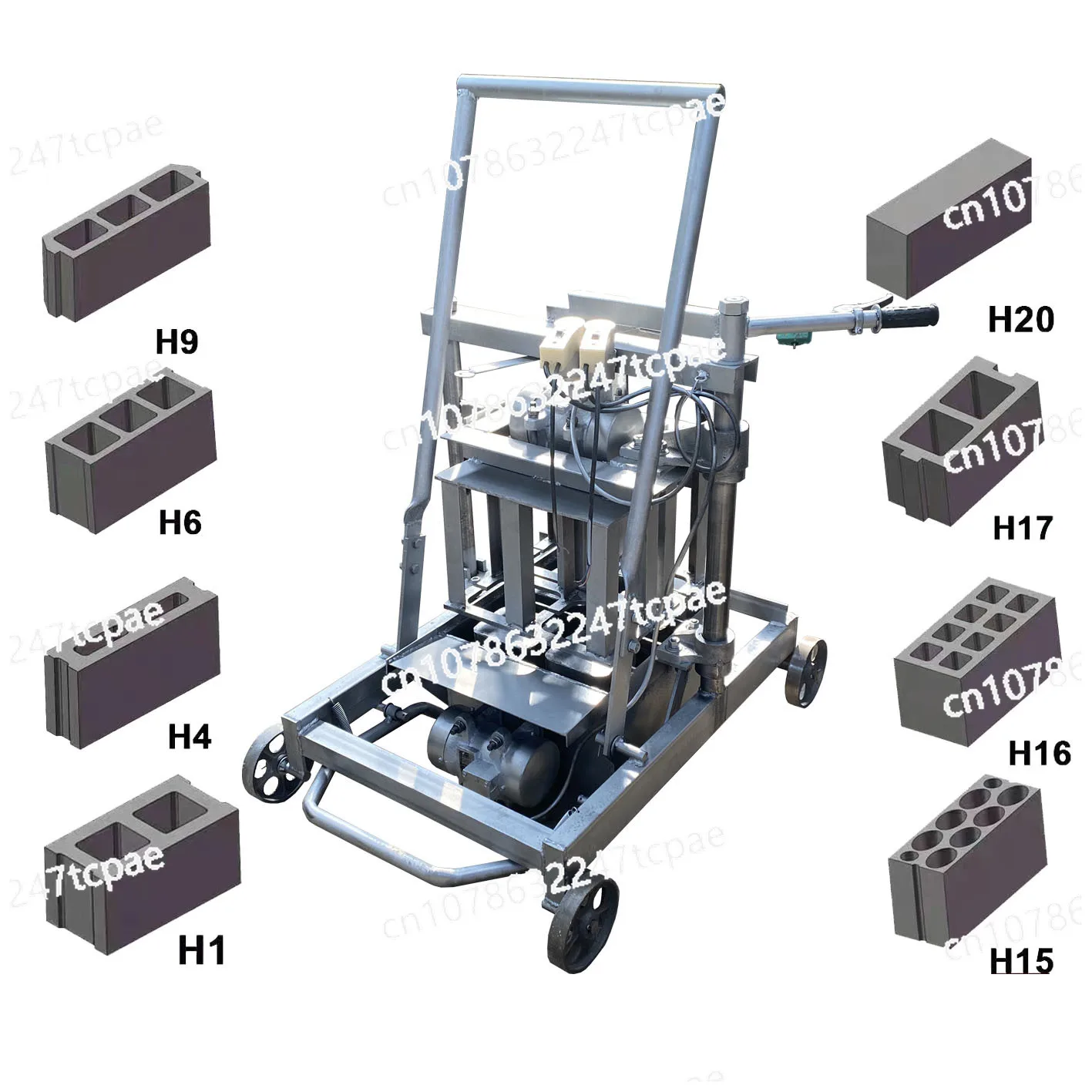 

Automatic QMR2-45 2 Hole Concrete Cement Brick Machine Plastic Scrap Processor