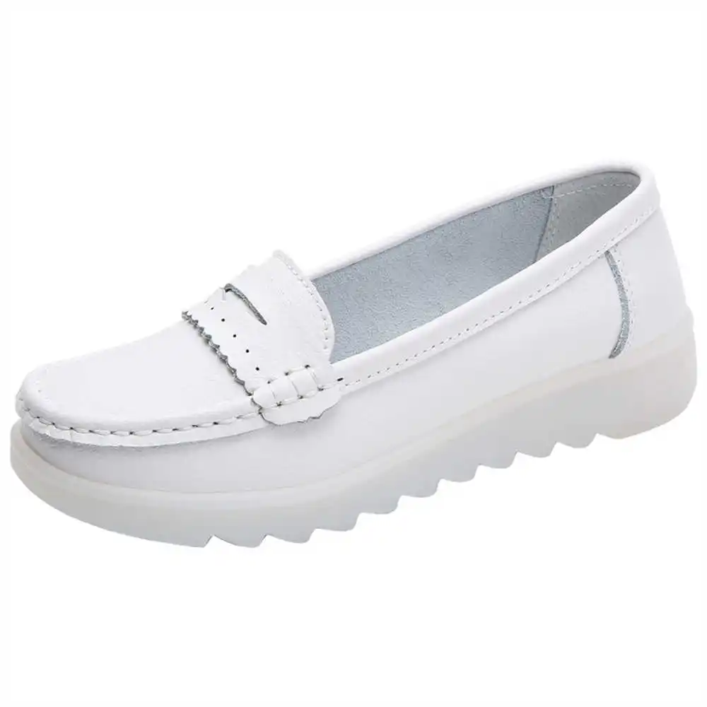 Zapatos de Skate Mocasin sin cordones, zapatillas gruesas para mujer, oferta de zapatillas deportivas Beige, Tenismasculine deportivos para mujer, precio pequeño, apto para nuevo en