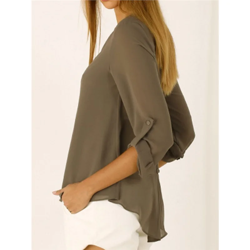 패셔너블 여성용 티셔츠 빅 사이즈 5XL 여름 신상 롱 슬리브 단색 폴리에스터 베스트 탑 중국 브랜드