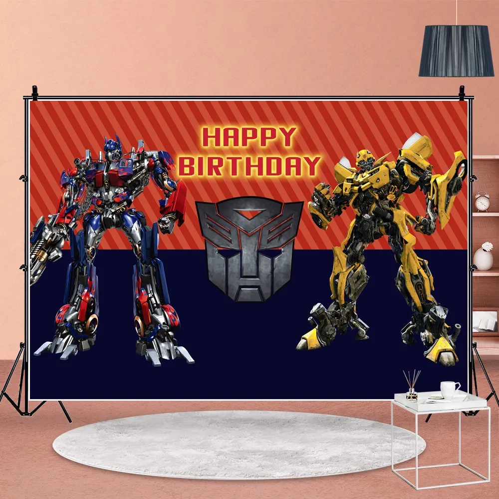 Transformers Geburtstag Party Dekorationen Set Dsiposable Geschirr Cartoon Pappteller Tassen Luftballons Für Kinder Jungen Party Supplies – Detail 10