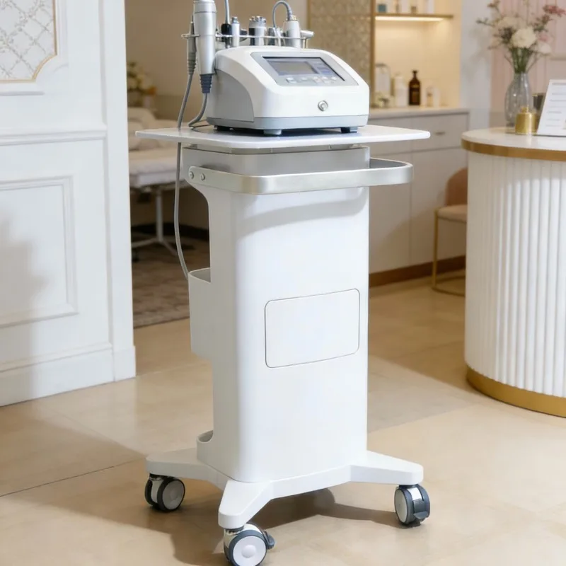 Beautician Reception Workshop Storage Cart Wheels Hair Station Tool Trolley Beauty Salon Barber Table Cosmetics Studio Gueridon