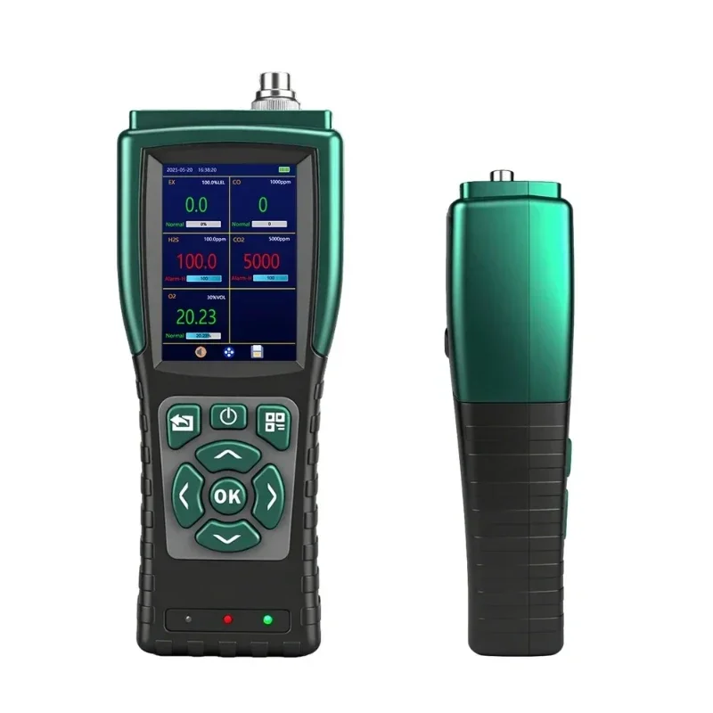 Toxic waste gas monitoring analyzer CO2 CH4 H2S O2 gas concentration alarm CO VOC CL2 HF gas detector NO NH3 PID