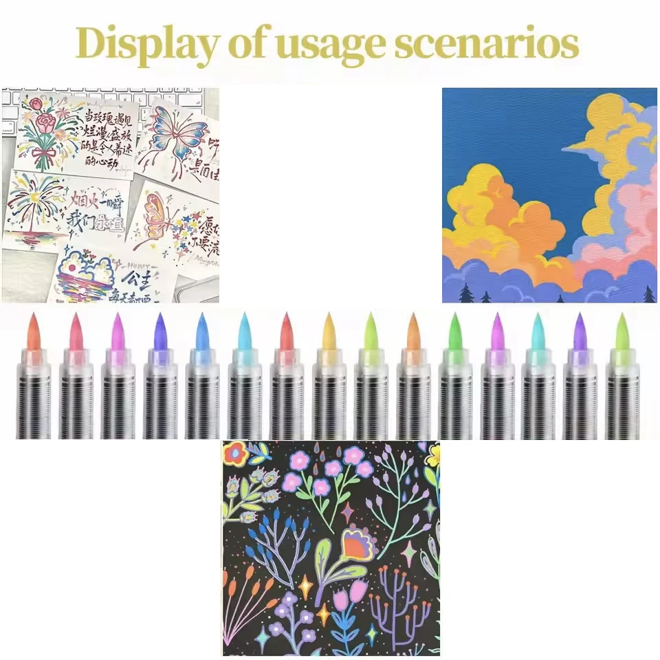 Direct Liquid Acrylic Marker Pen 200 Colors 8101 Full Series Universal Replacement Marker Pen Tip image 6