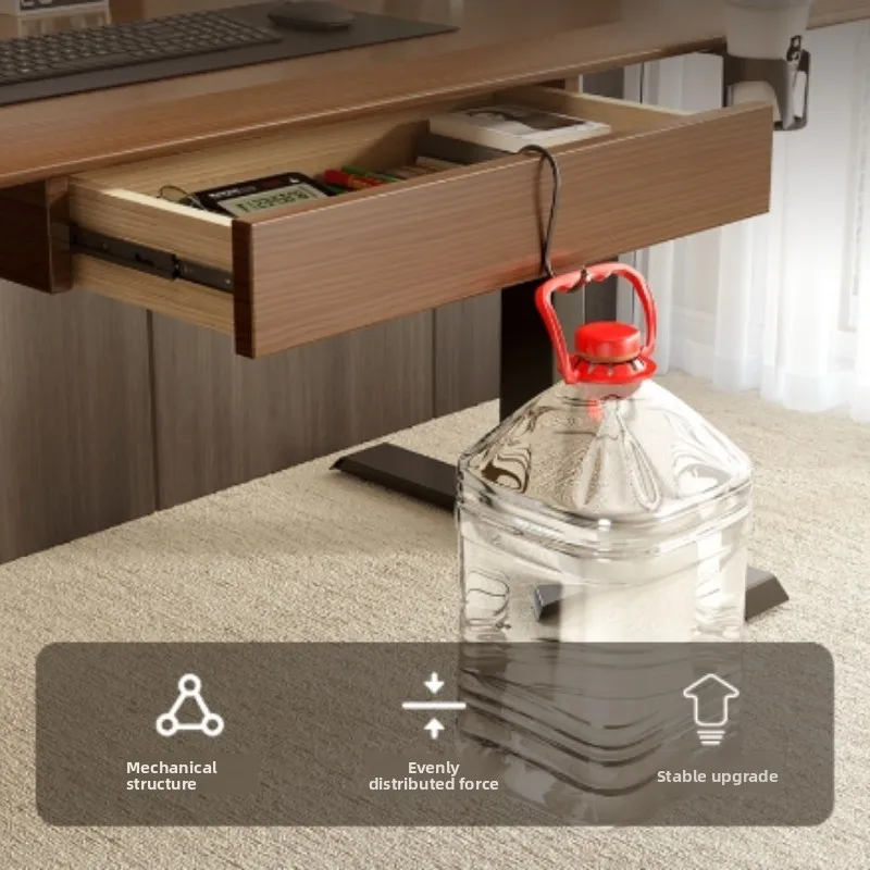 Tiroir de bureau en bois massif, organisateur coulissant, boîte de rangement cachée sous le bureau, rangement divers pour Documents