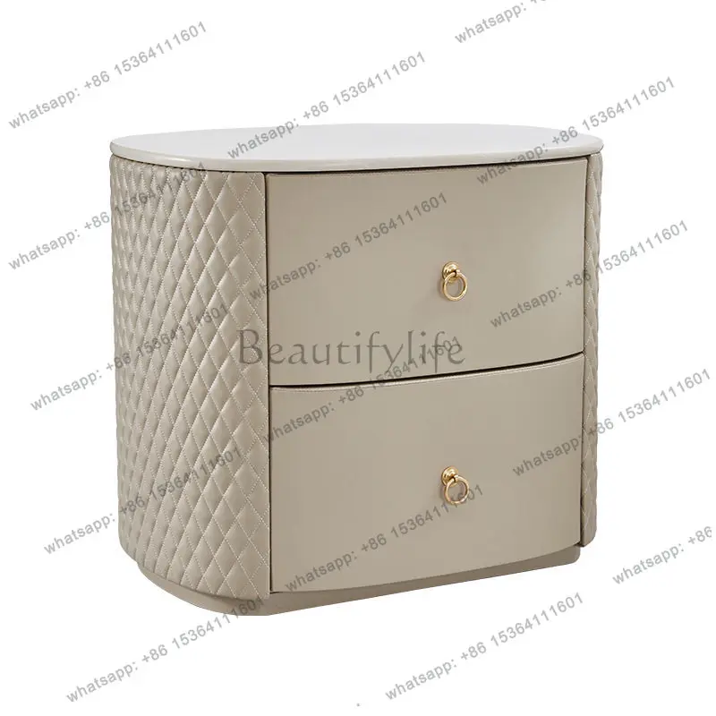 

Elegant Italian Nightstand Designer Classic Lounges White Bedside Table Modern Narrow Unique Mesitas De Noche Furniture For Home