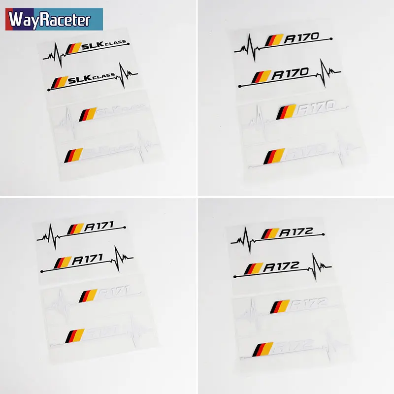 2 Pcs Reflective Vinyl Decal Germany Flag Window Sticker For Mercedes Benz SLC SLK Class R170 R171 R172 SLC43 SLK250 SLK350 55