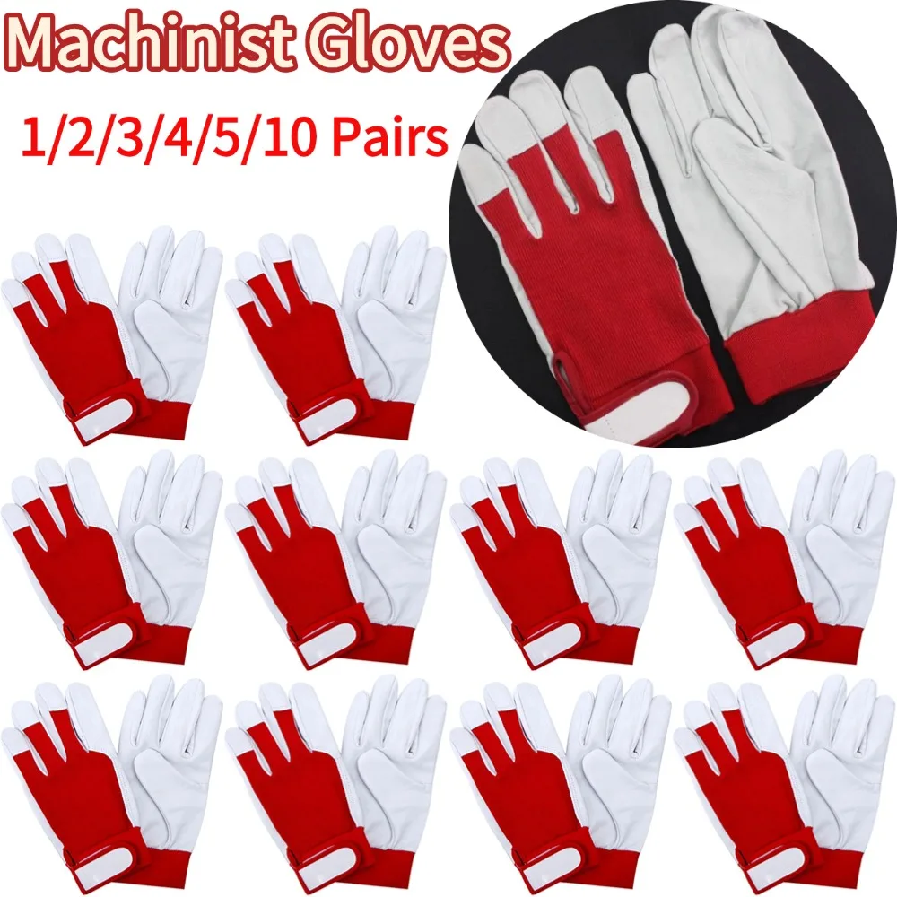 قفازات العمل الآمنة قفازات البناء قفازات البستنة قفازات ميكانيكي خفيفة واجب TIG MIG لحام الجلود قفاز العمل الميكانيكية #1
