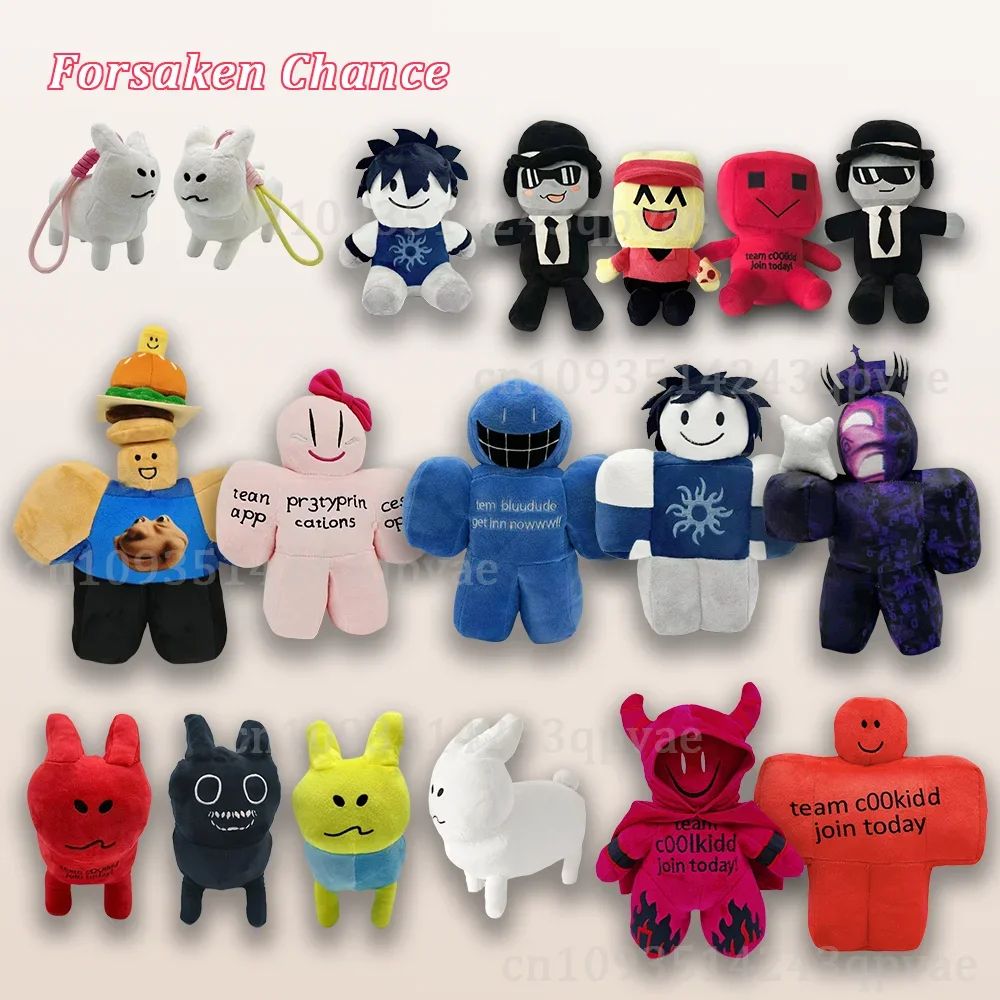 Hot Forsaken Gubby Plush Anime Pizzaman Chance Man Plushie Cute Cartoon Stuffed Doll Soft Room Decor Pillow Toy Kids Gift