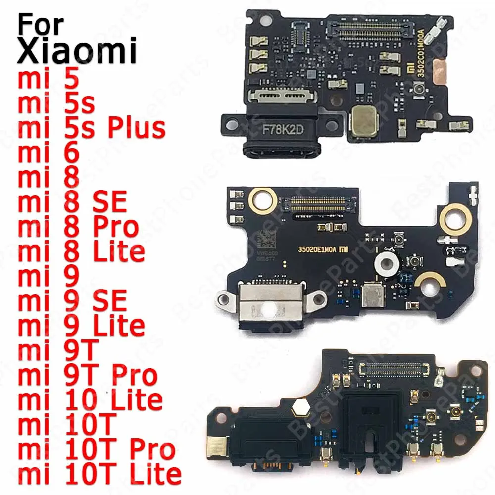 Usb Connector For Xiaomi Mi 8 Lite 6 5 5S Plus 10T Pro 5G 10 9T 9 SE Charging Port Charge Board Flex Plate Pcb Dock