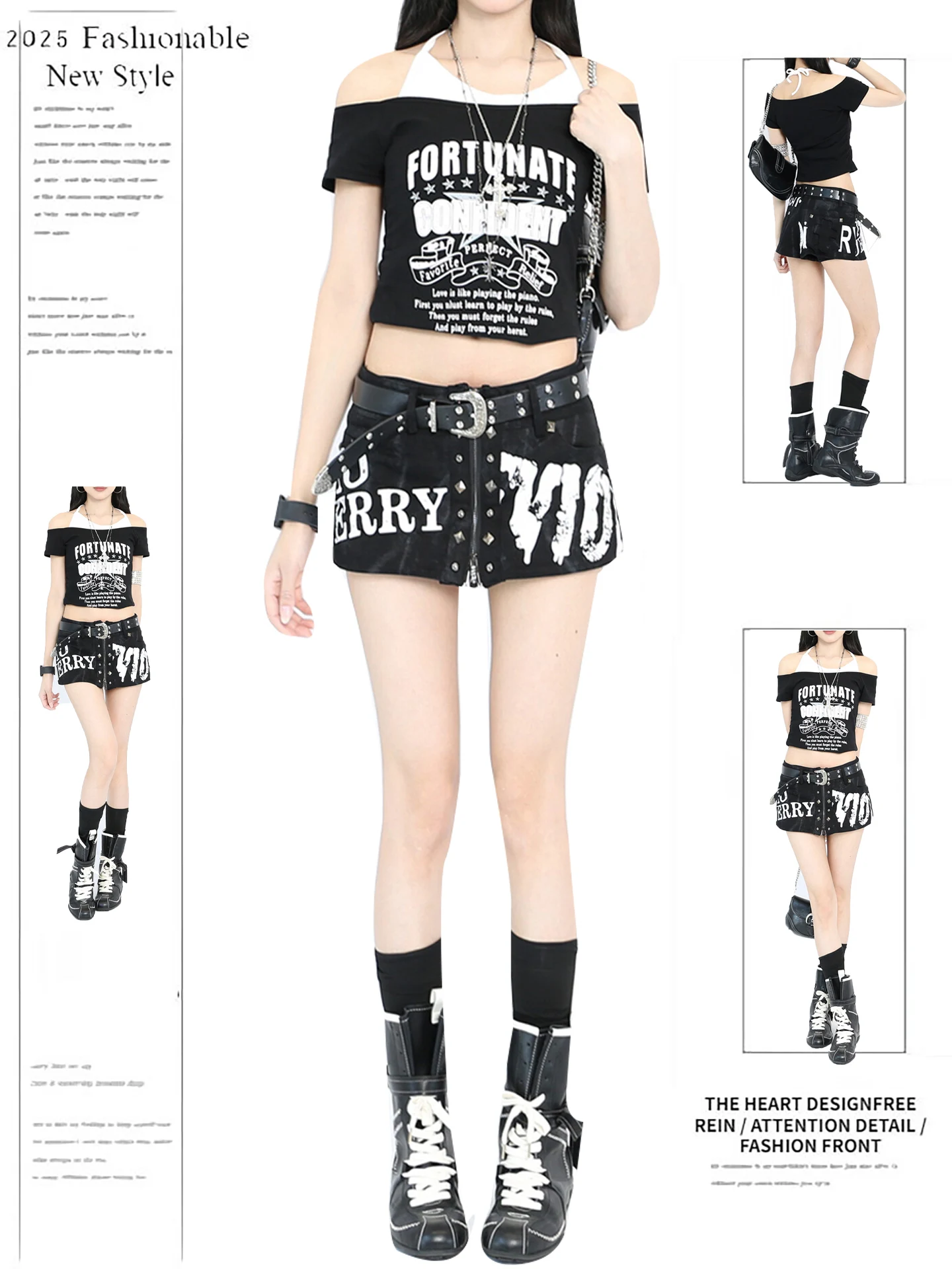 

High Waist Skirt Pants American Retro Summer New Street Sexy fiti Ultra ort Skirt Slimming orts Casual Wide Leg ...