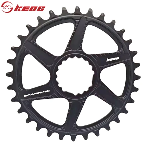 KEOS 좁은 폭 CNC 체인 링 AL7075 직선형, Cannondale 등, 단일 체인 링 32-48T 초내구성