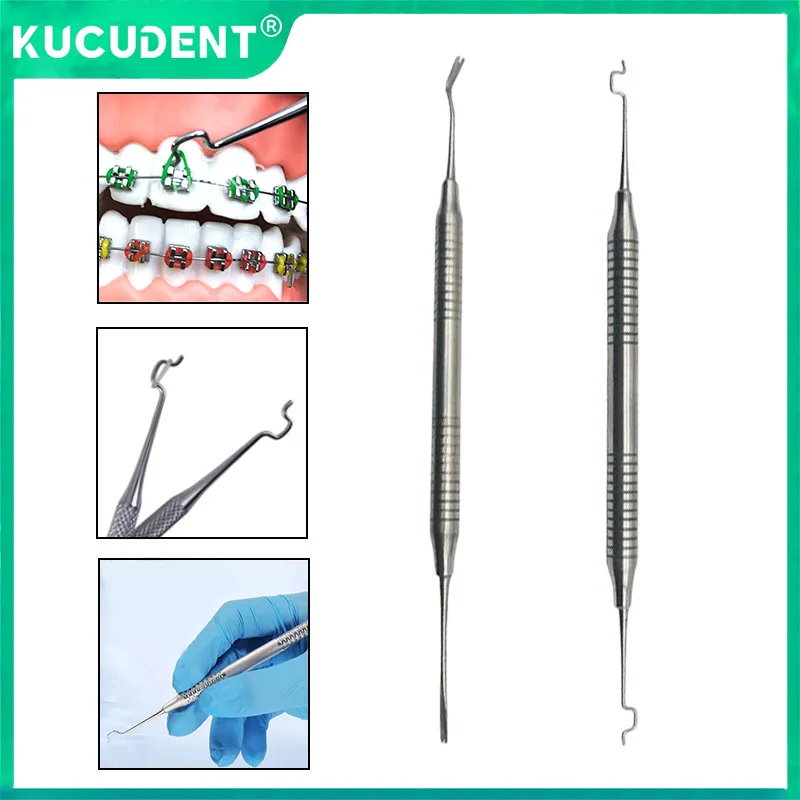 

1PC Dental Orthodontic Elastic Ligature Tie Placer Tool Twirl-On Module Archwire Ligature Ring Placing Applicator Dentist Tools
