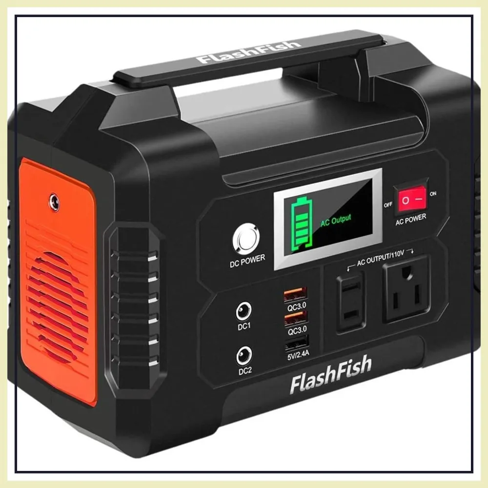 200W Portable Power Station 40800mAh Backup Battery Pack with 110V AC Outlets, 2 DC Ports, 3 USB Ports, Solar Generator for Home Backup, Power Outages, Camping