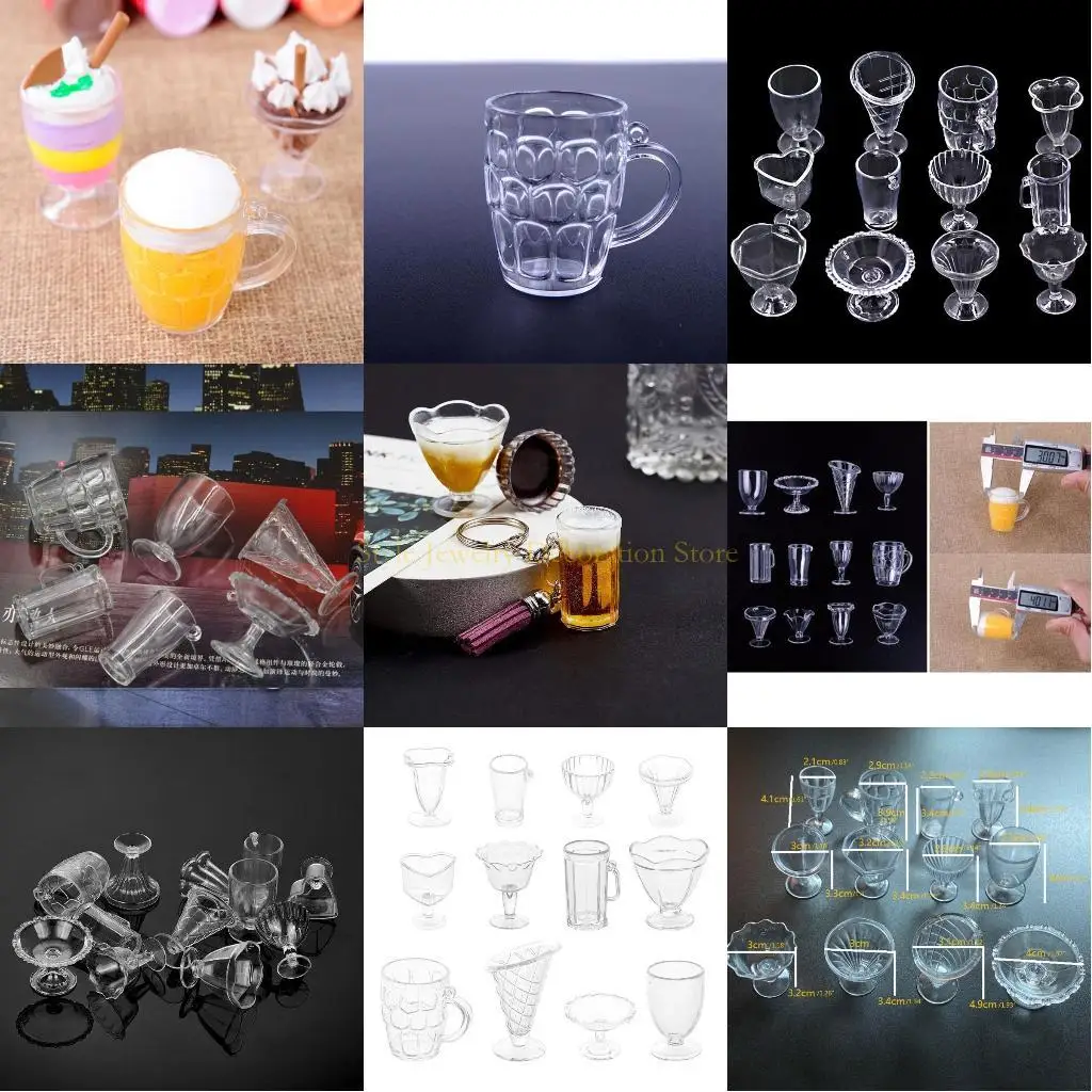 d46e-sundae-cup-container-clay-cup-plastic-для-игры-diy-Миниатюрная-чашка-симуляции