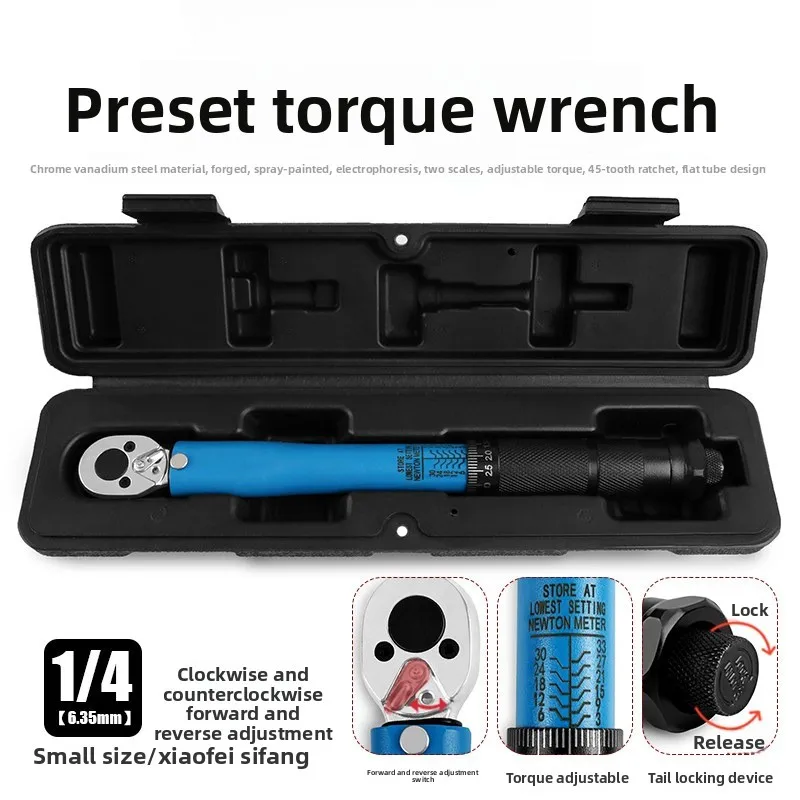 Adjustable Torque Wrench Reversible Ratchet Torque Spanner for Car Bike Spark Plug Tire Maintenance Hand Tool