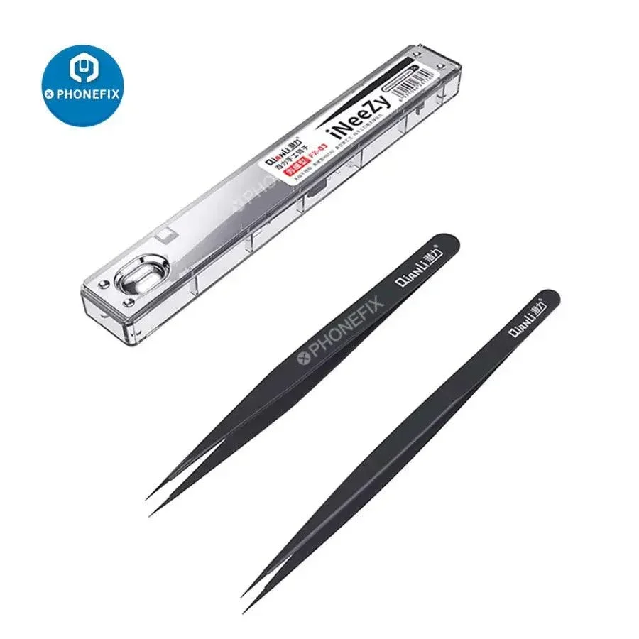 Qianli High Precision Anti-Rust Non-Magnetic Stainless Steel Tweezers Electronics Industrial Hand Tool for Phone PCB Chip Repair