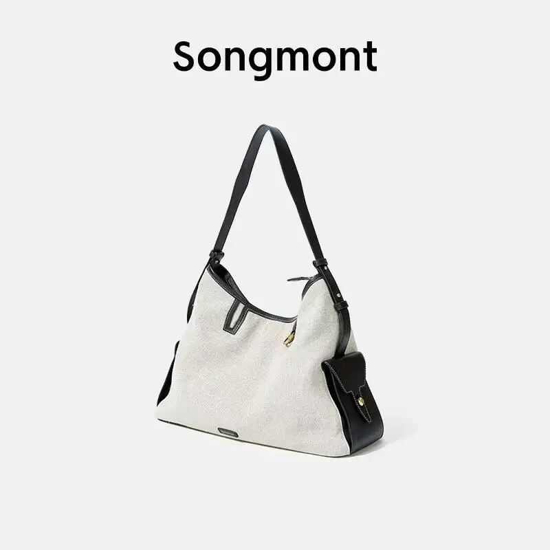 

Songmont Large Capacity Packable Tote Backpack Hand Carry Nylon Lining Blue Dye White Tea Plain Color Unisex Travel Commuter