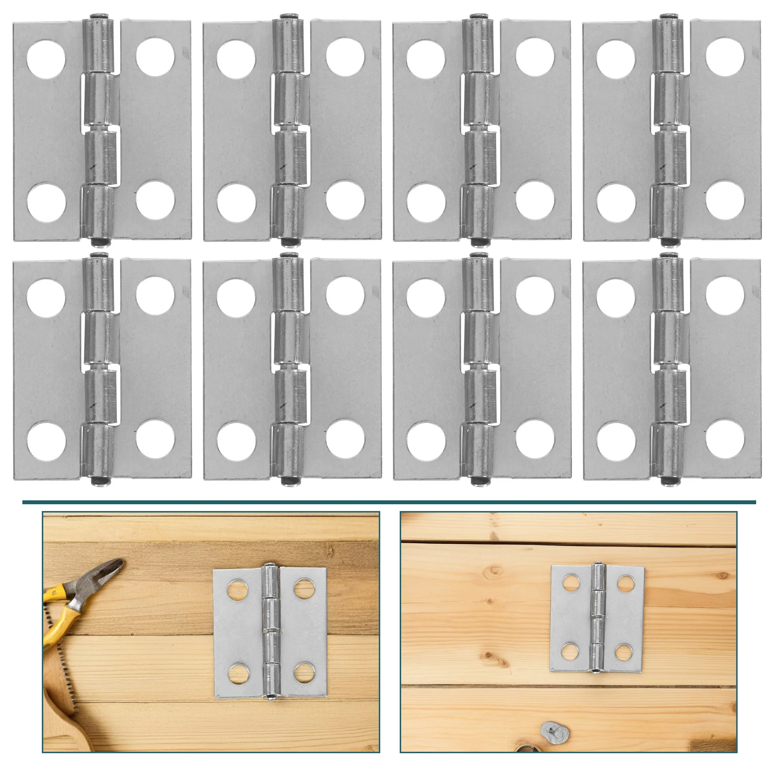 

50Pcs 19mmx15mm Mini Hinges Small Iron for Jewelry Box DIY Crafts Wooden Case Retro Miniature Furniture Hardware Kit