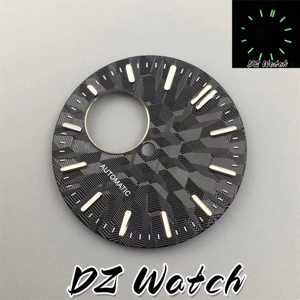 DZ 29mm/31mm Watch Dial Diving Texture Watch Faces Modification Watch Accessories Black silver Green Luminous Fit NH38 Movement