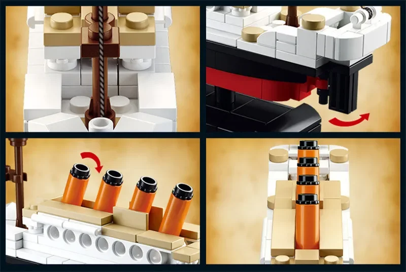 194 pçs sluban navio barco modelo blocos de construção conjuntos cidade diy navio a vapor amigos tijolos brinquedos educativos presente natal