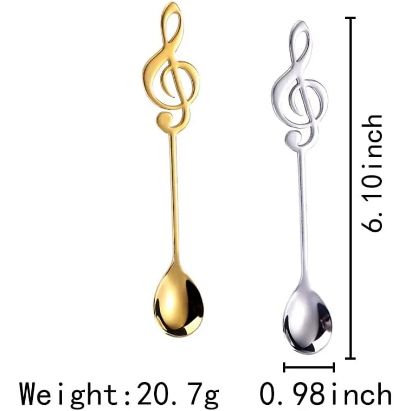 

Music Note Spoons for Music Lover Gifts for Women Men Coffee Spoons Set Coffer Lover Birthday Gifts for Friend Family Teaspoon