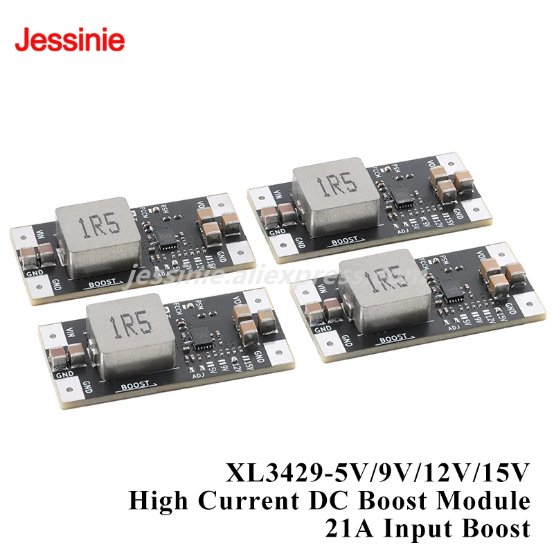 5pcs/1pc XL3429 5V 9V 12V 15V High Current DC Boost Module 21A Input Step Up Lithium Battery System Power Supply MCU
