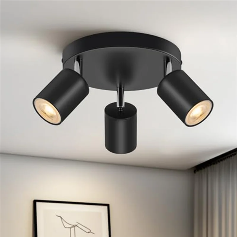 โคมไฟสปอร์ตไลท์ติดเพดาน AB66 สำหรับห้องนั่งเล่น ห้องนอน ทางเดิน ไฟส่องสว่างแบบติดเพดาน ปรับทิศทางได้