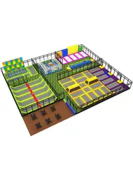 Large Internet celebrities Adult trampoline Park Sticky Fun Indoor Naughty Castle Children's Park Amusement Equipment