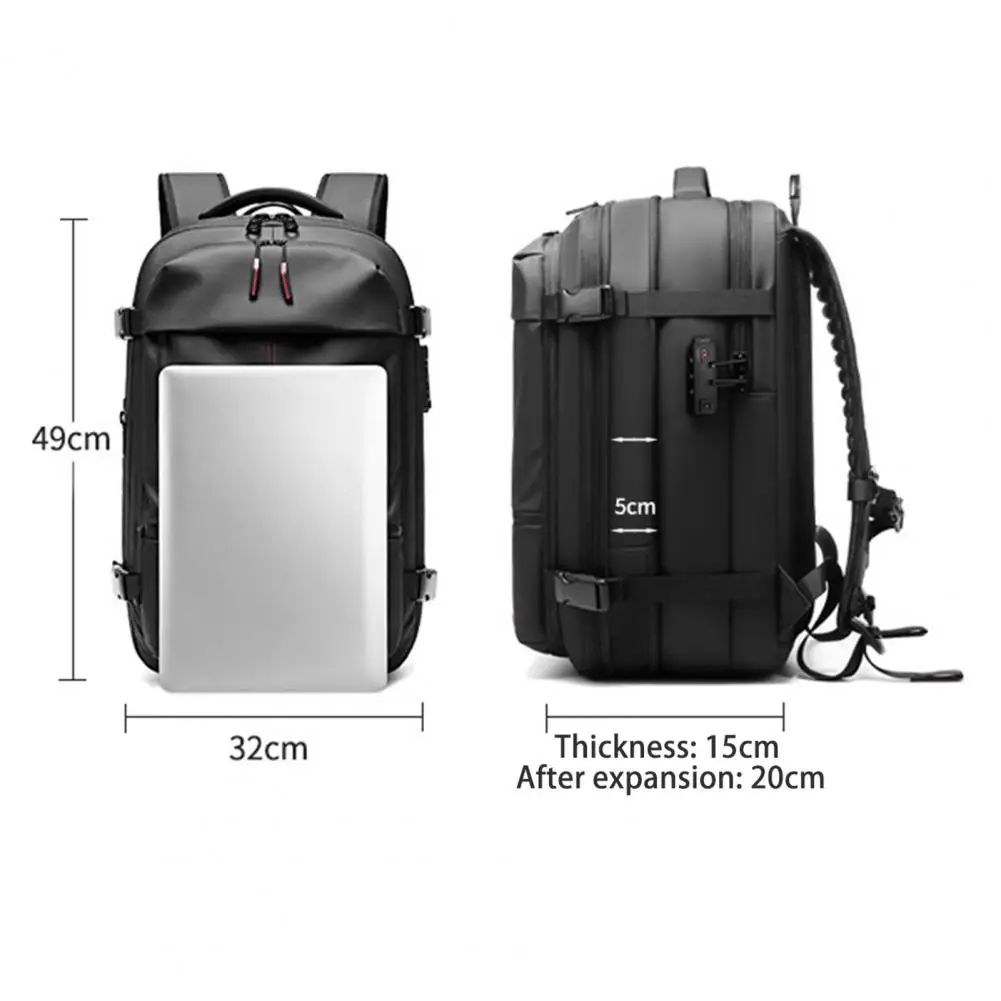 Expandable Capacity Backpack 60l Waterproof Oxford Cloth Vacuum Travel Backpack with Wet Dry Separation for Outdoor Cycling