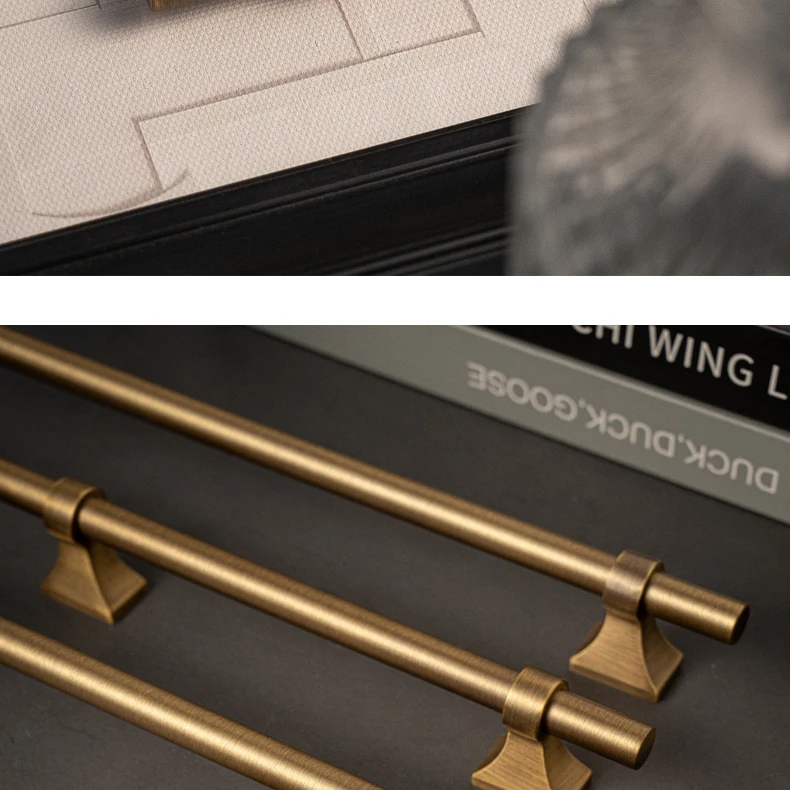 Antique brass drawer handle and T knob — supplier illustration 6