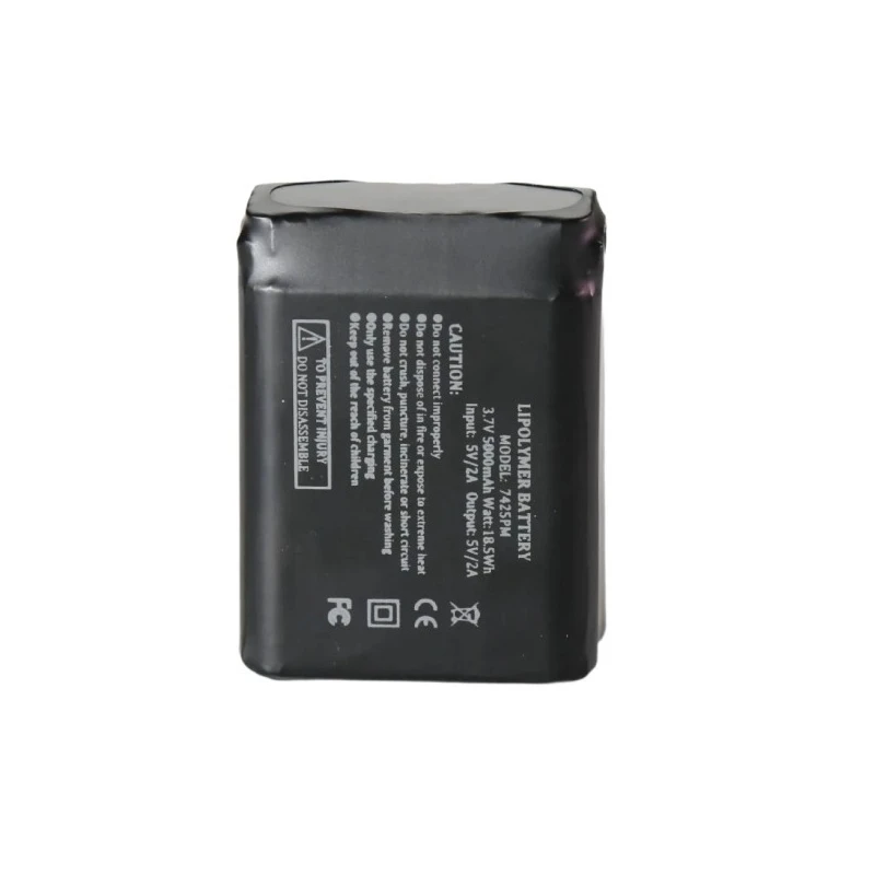 5V 5000mAh Large Capacity Lithium Battery for Heating Vest Socks Shoes Heating Shoes Type-C Rechargeable Batteries