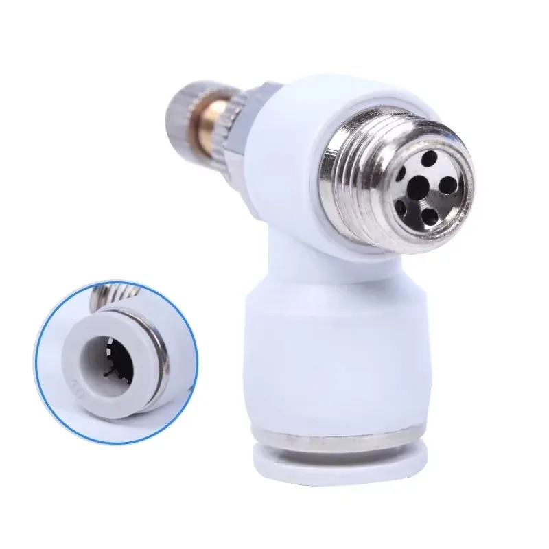 10/50PCS SL Pneumatische Handventile Geschwindigkeit Control Anschluss Luft Schlauch 6/8/10mm Außengewinde 1/8 1/4 1/2 Quick Release Drossel Ventil – Detail 3