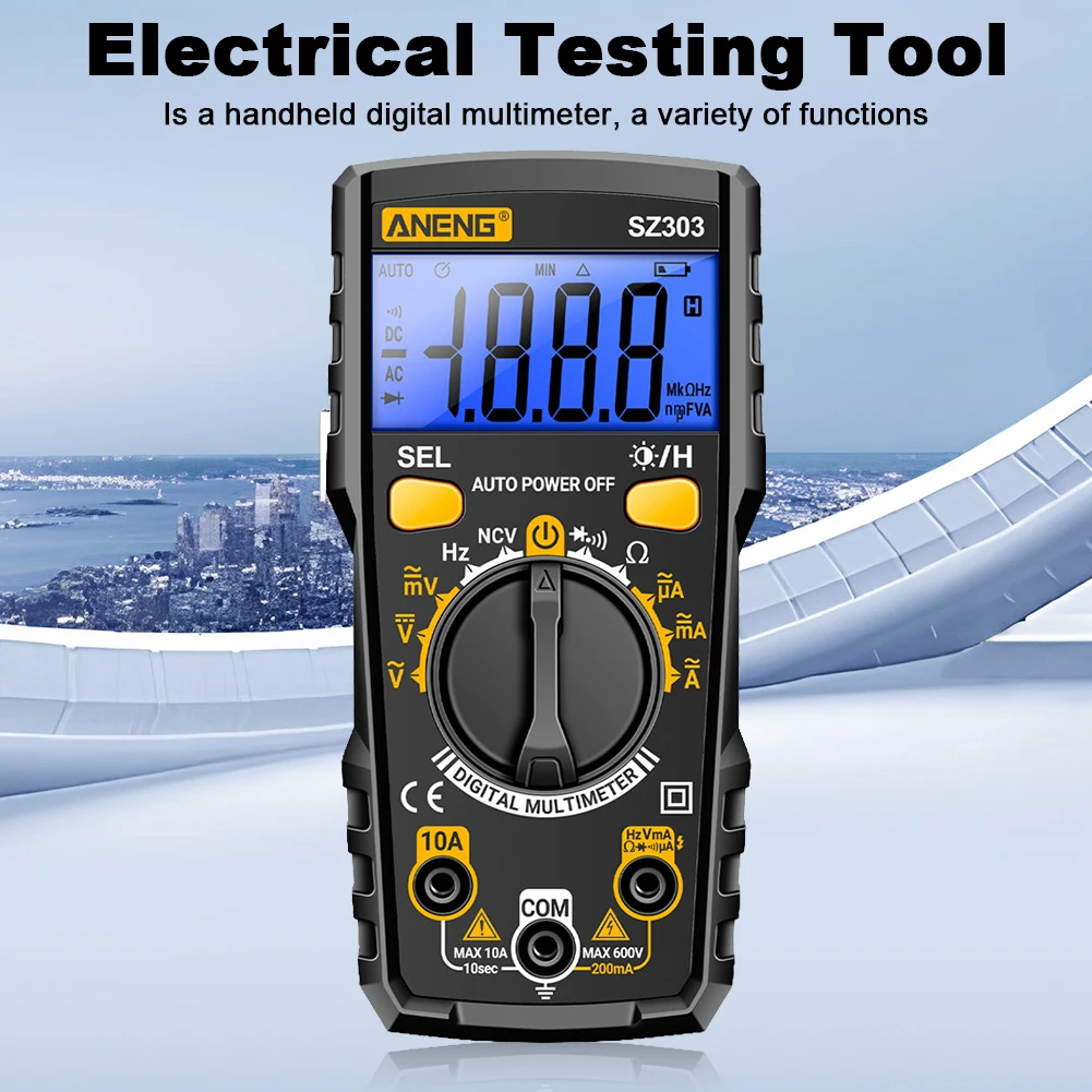 ANENG SZ303 Digital Multimeter 1999 Count Professional AC/DC Voltage Current Resistance High Precision Electrical Tester Tools