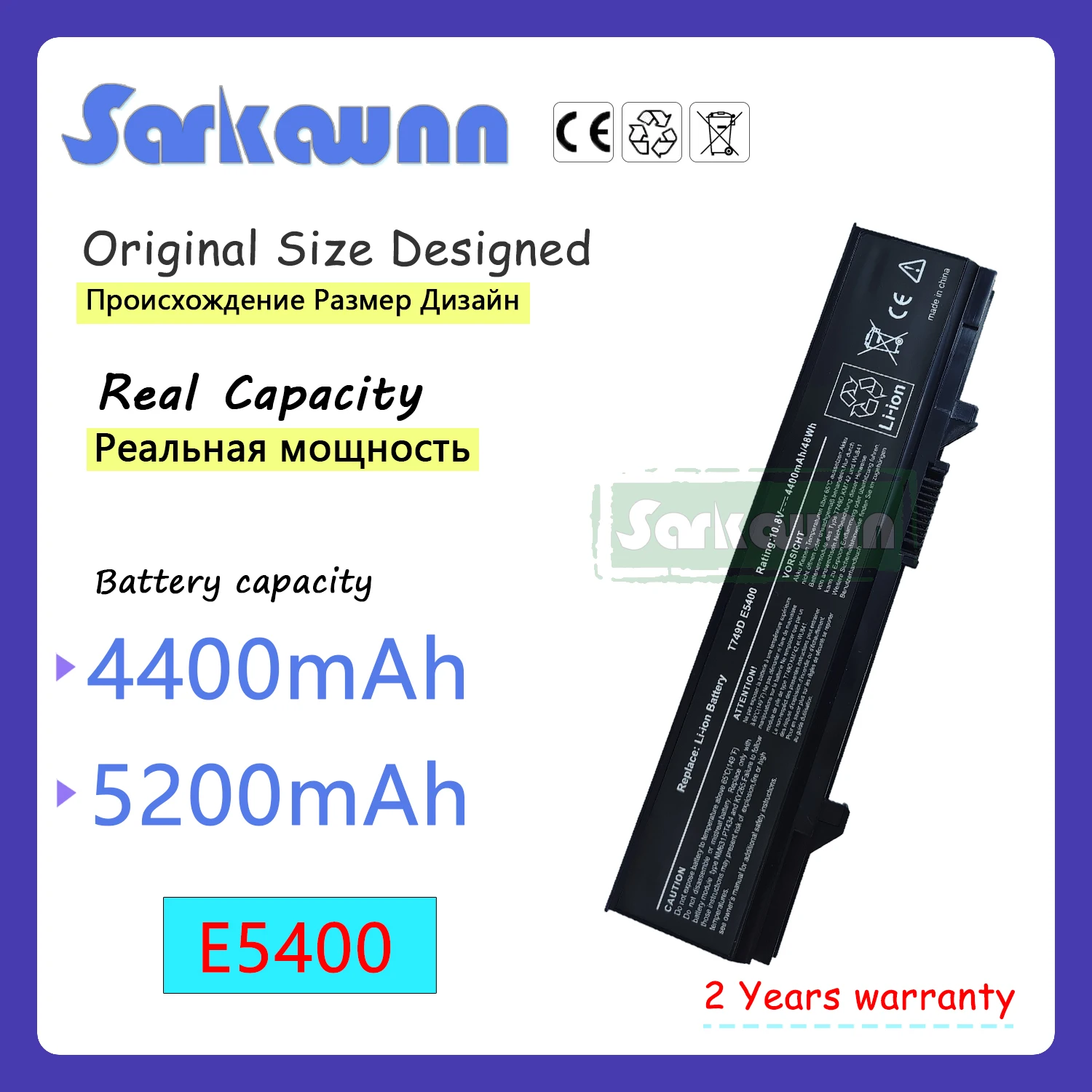 SARKAWNN E5400 LAPTOP Battery For dell latitude e5410 Latitude E5400 Latitude E5500 Latitude E5510 Series Laptop Battery