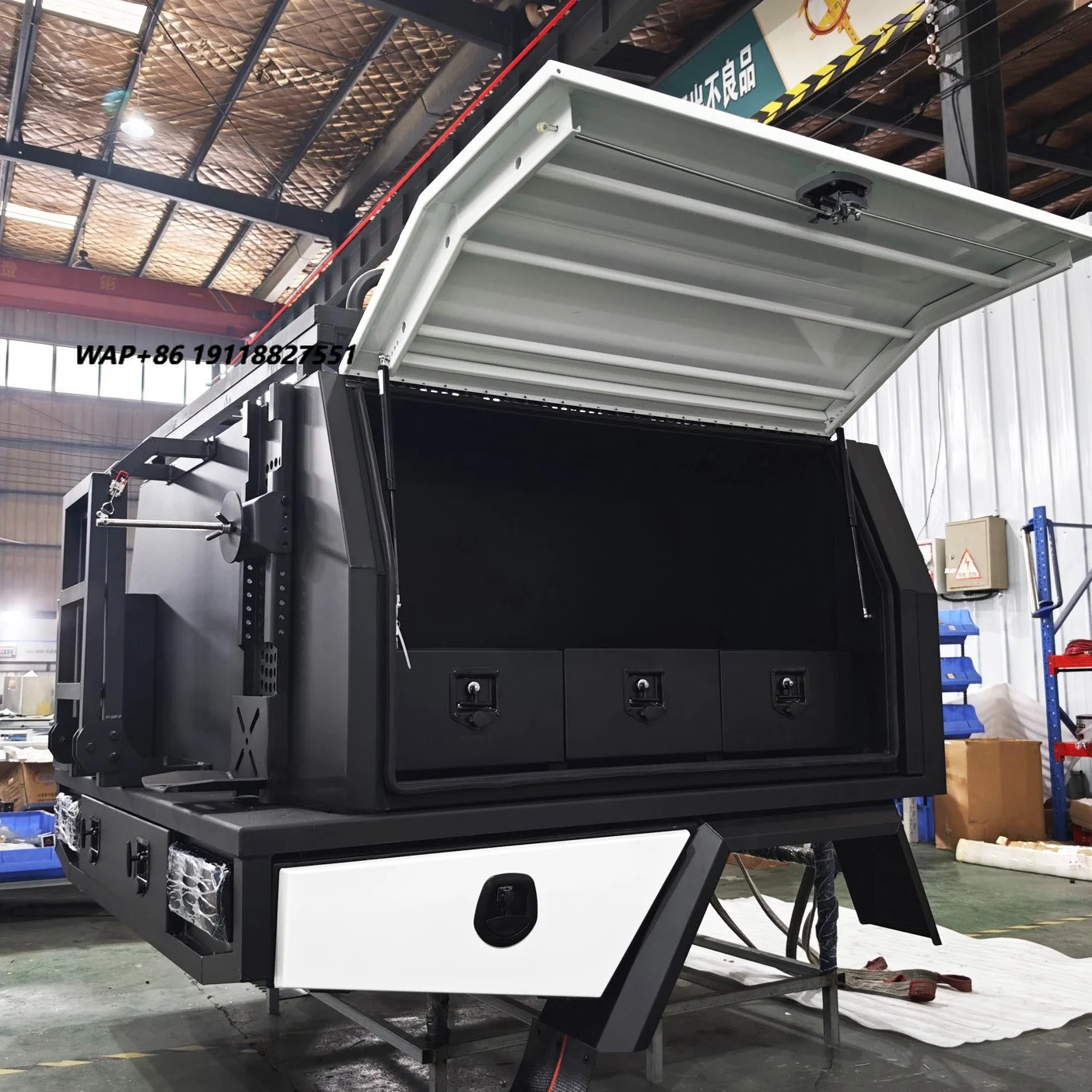 UTE Canopy and Tray with 3-door Tool Box and Tail Drawer Waterproof Aluminum Tray on Sale