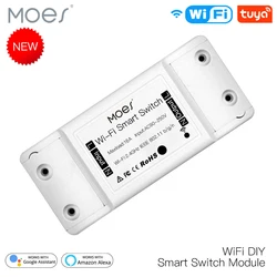 16A DIY WiFi Smart Light Switch Universal Breaker Timer Smart Life APP Wireless Remote Control Works with Alexa Google Home