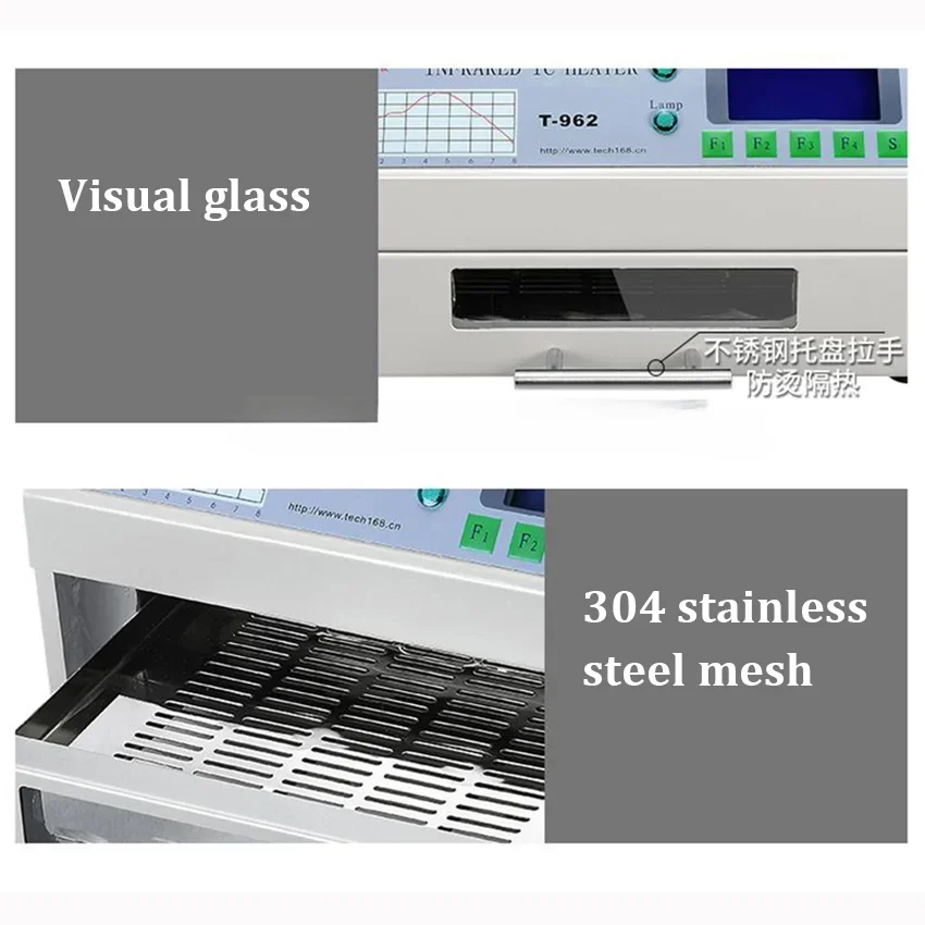 Für T-962 Infrarot IC Heizung mit Rauchkanal Infrarot Reflow Lötmaschine BGA SMD Rework Lötstation