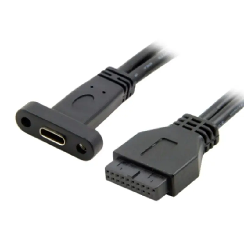 DT17 USB 3.1 Type C Female to USB 3.0 Motherboard 19Pin Header Cable 50cm Single Port Adapter