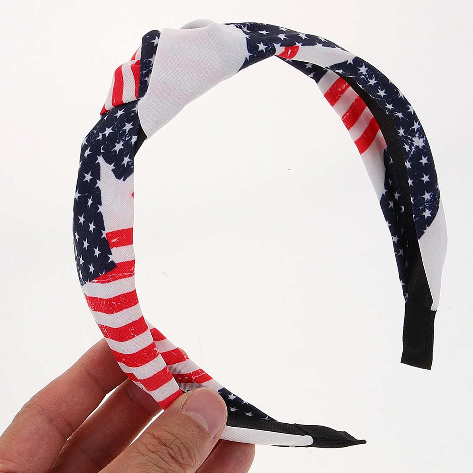 

4Pcs Wide Knotted Hair Hoops Star Pattern Headbands for Women Holiday Hair Accessories Star Pattern Headband Female Headbands