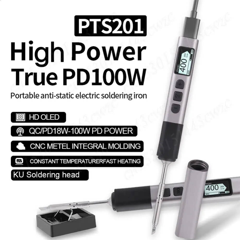 PTS201 PD100W Digital Smart Electric Soldering Iron Adjustable Temperature Welding Station Soldering Iron Station Repair Tools