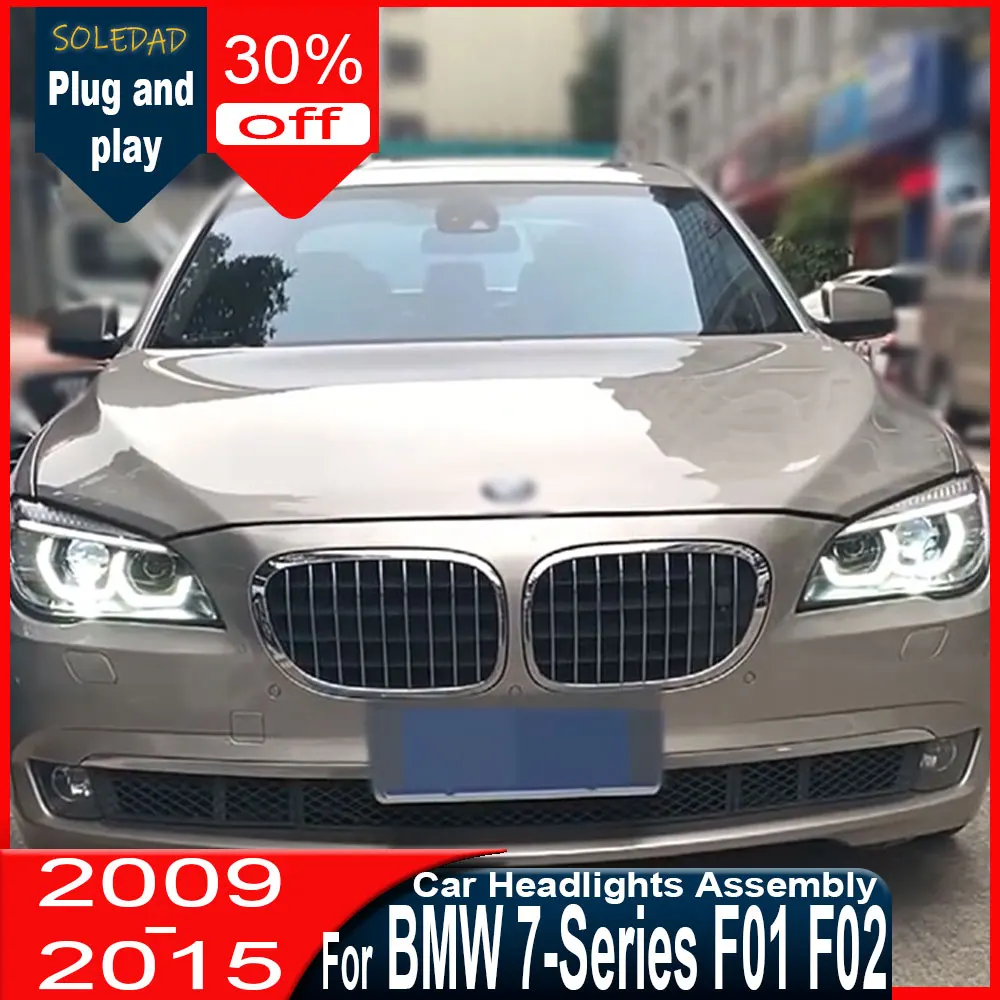 

Автомобильные фары для BMW F01 F02, светодиодные фары 2009-2015, фары 740i 730i, ДХО, указатели поворота, дальний свет, проектор «Ангельские глазки»