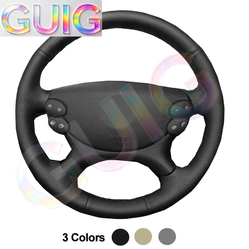 Hand Sewing Car Steering-Wheel Cover Wrap 3 Colors Volant For Mercedes-Benz E-Class W211 E230 E280 E350 CLS-Class CLS350 CLS500