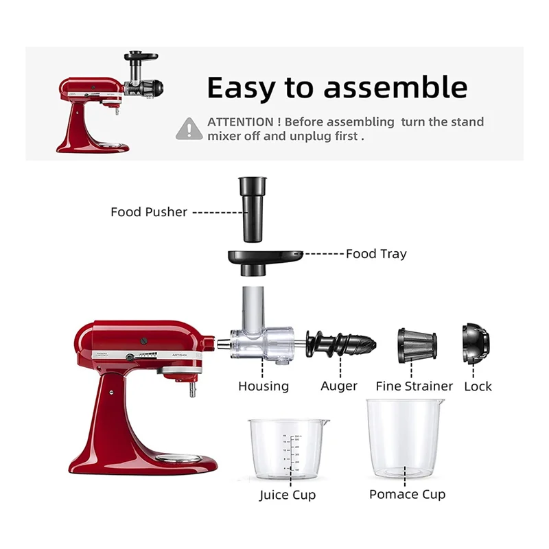 

Насадка для соковыжималки Kitchenaid, все модели, миксеры, насадка для медленной соковыжималки CX