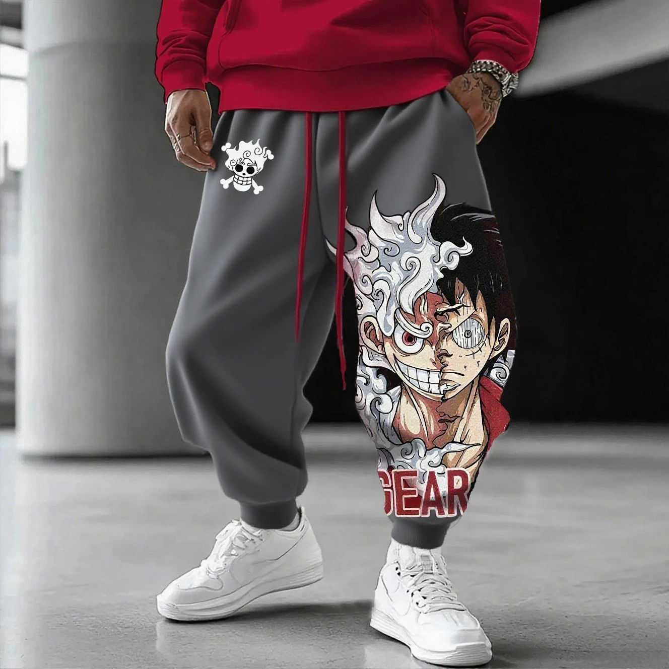 

One Piece Luffy Gear 5 Anime Men Jogger Pants Streetwear Casual Sweatpants Hip Hop Cotton Trousers Autumn Winter New Fashion​​