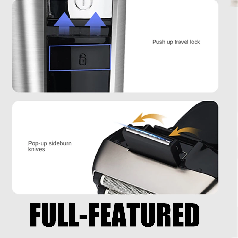 Электробритва Мужская, аккумуляторная, с 5 плавающими головками