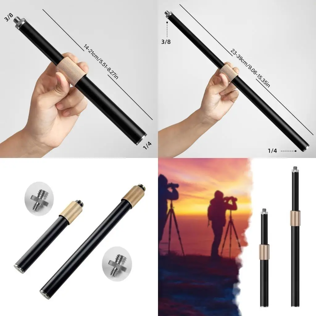 

Y1UB Extendable 1/4" Female 3/8" Male Screw Link For Camera Monopod Smartphone Mount Video Recording Gear