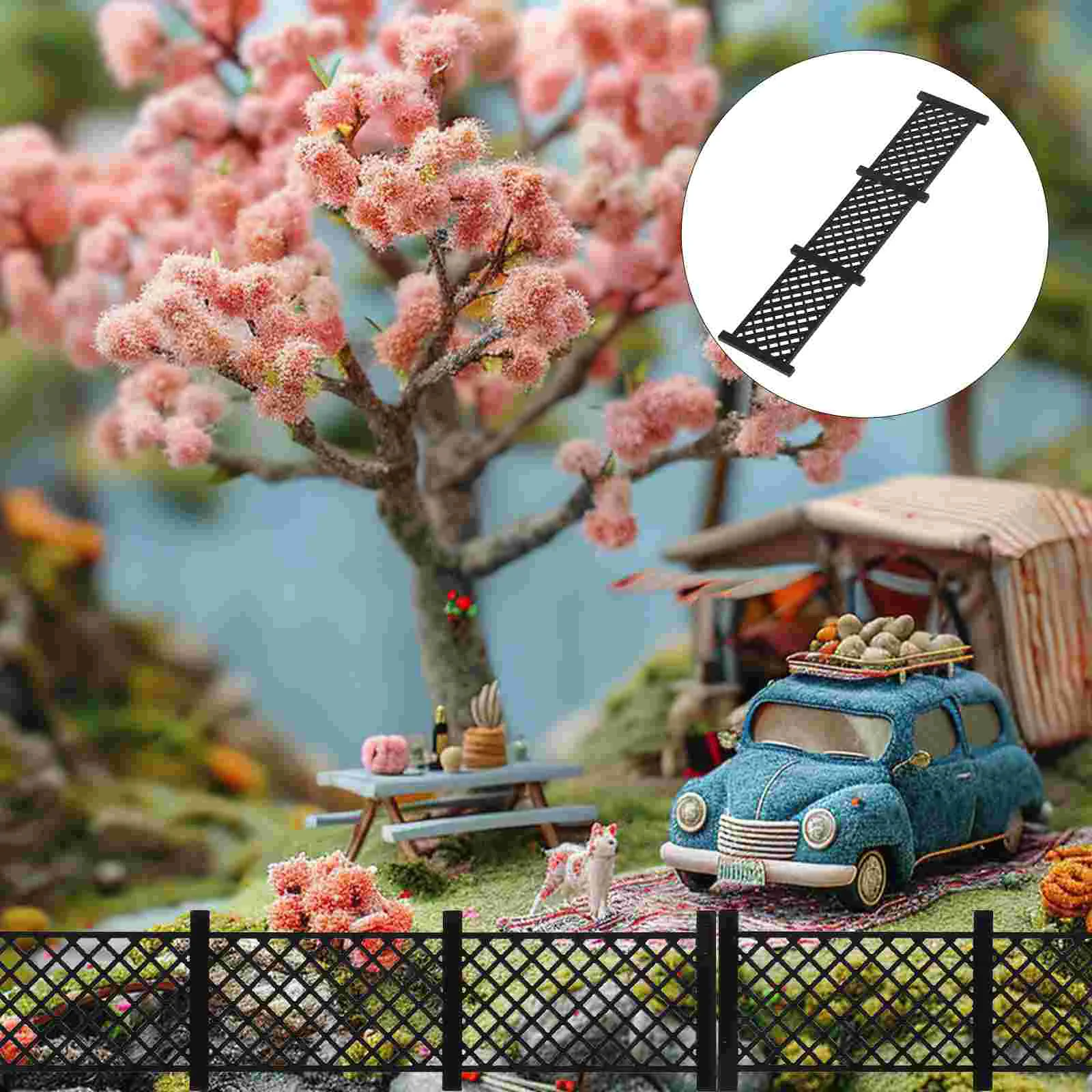 

8 Pcs Mini Road Fence Model Garden Miniature The Fairy Accessories Outdoor for Crafts