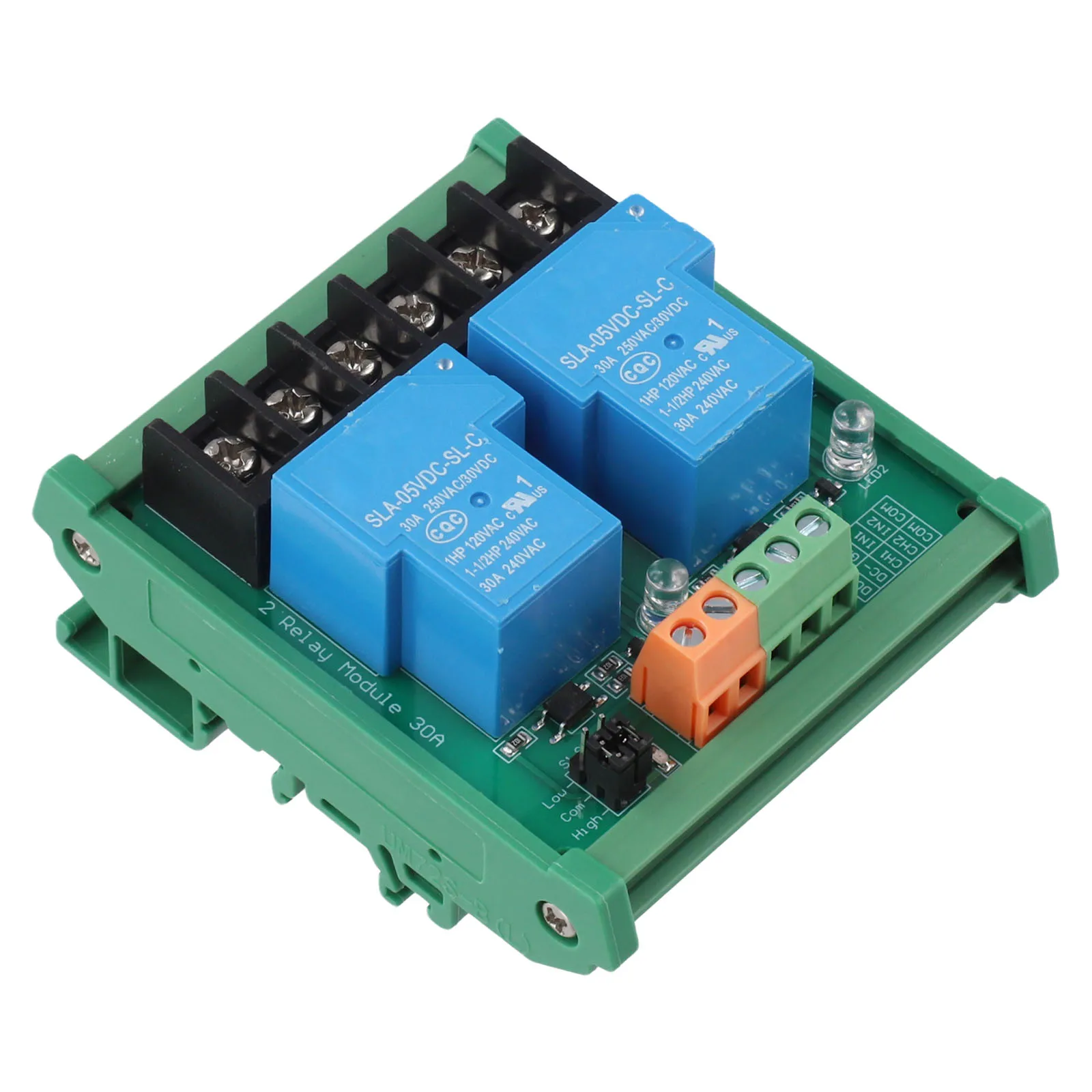 2 Channel Di/n Rail Relay Board 5V 12V 24V DC Electromagnetic Relay With Interface For Industrial Electrical Control System